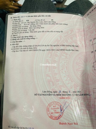 Bán rẻ lô đất thổ cư - cạnh Làng Pháp Bảo Lộc siêu hot